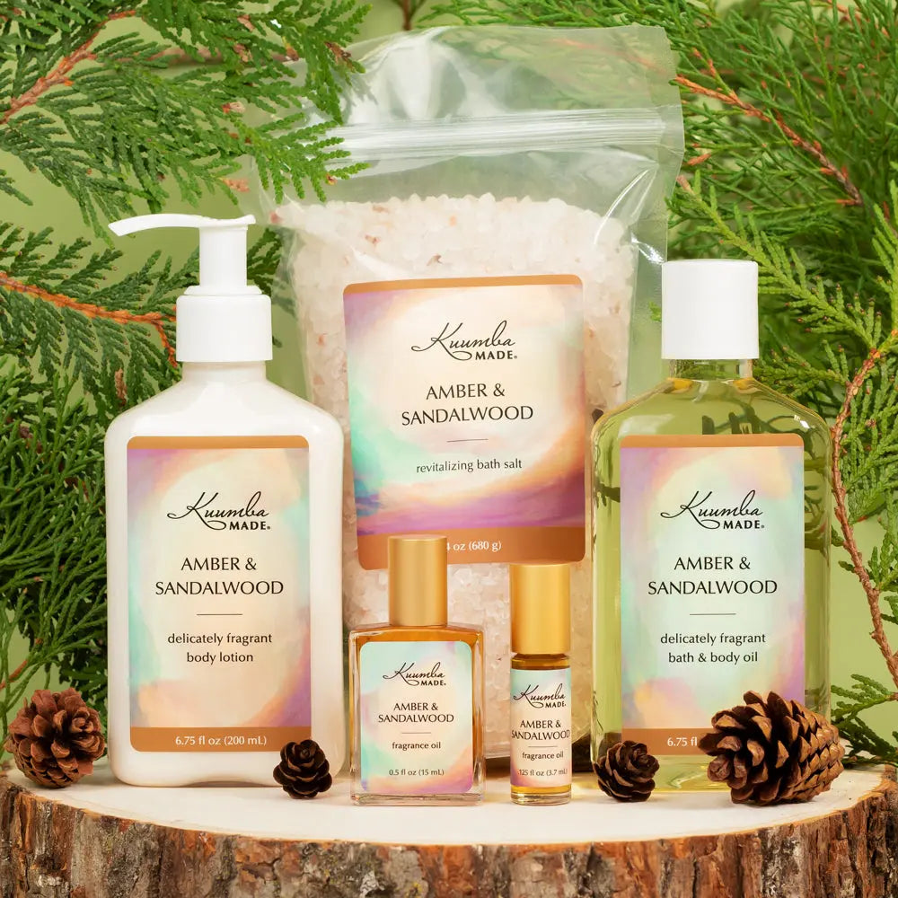 Amber & Sandalwood Bath & Body Oil (ws) Kuumba Made Inc.
