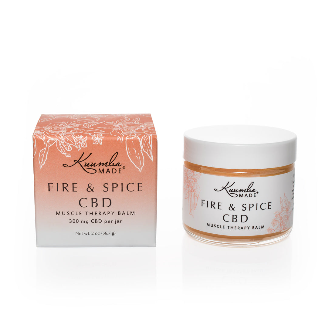 FIRE & SPICE- Natural CBD Balm muscle therapy 2oz jar from Kuumba Made