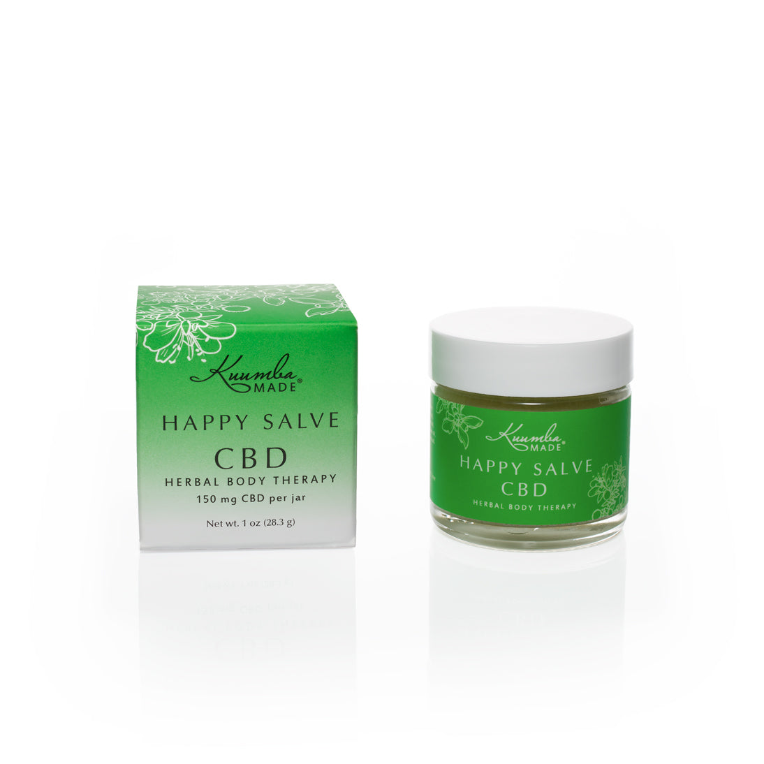 Happy Salve Natural CBD body therapy 1oz jar from Kuumba Made