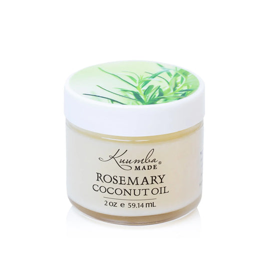 Rosemary infused coconut oil 2 oz jar from Kuumba Made