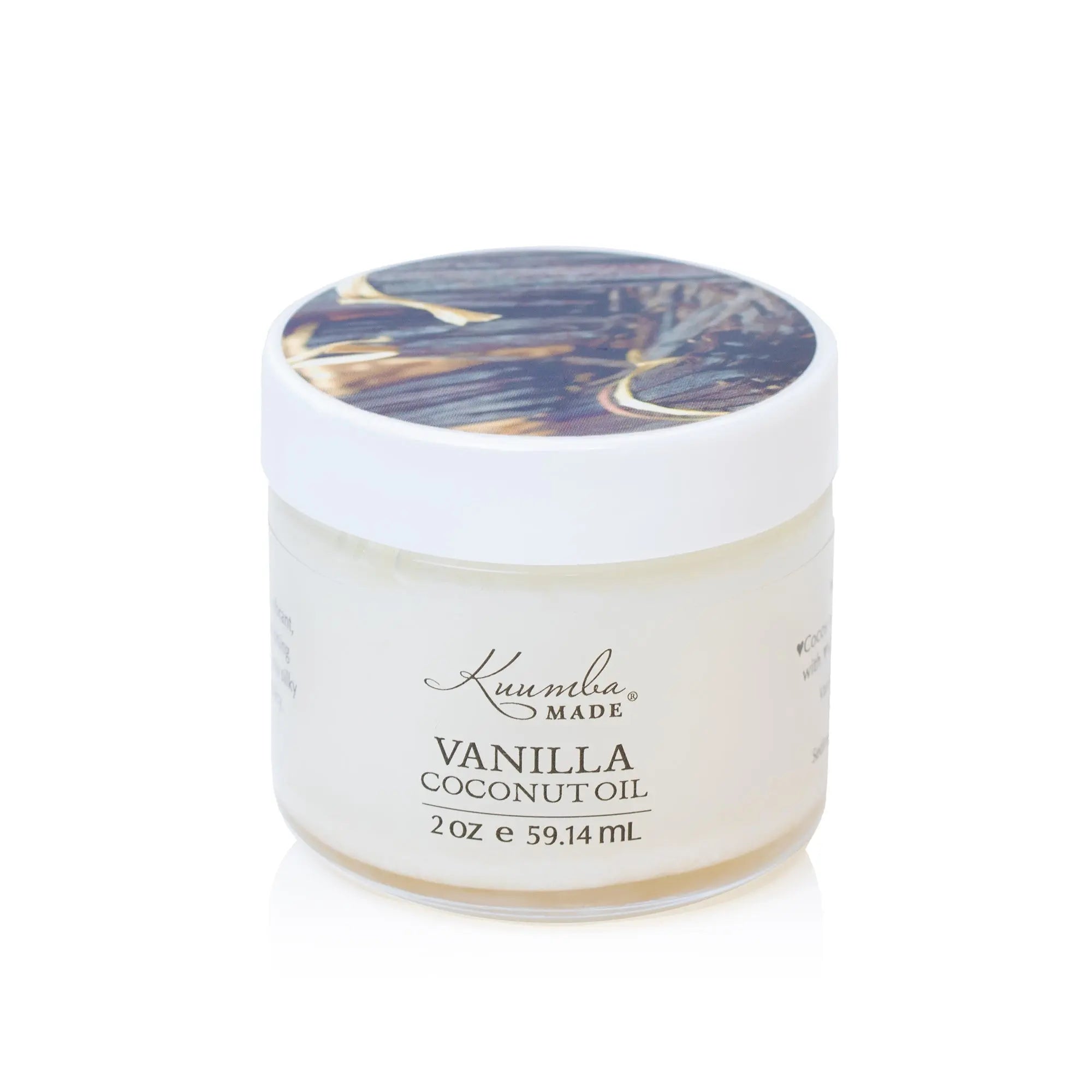 Vanilla infused Coconut Oil 2 oz jar from Kuumba Made