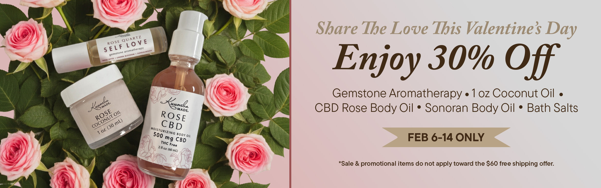 Share the love this Valentines Day.  30% off Select Products Feb. 6-14 only. Click to go to the collection of sale items