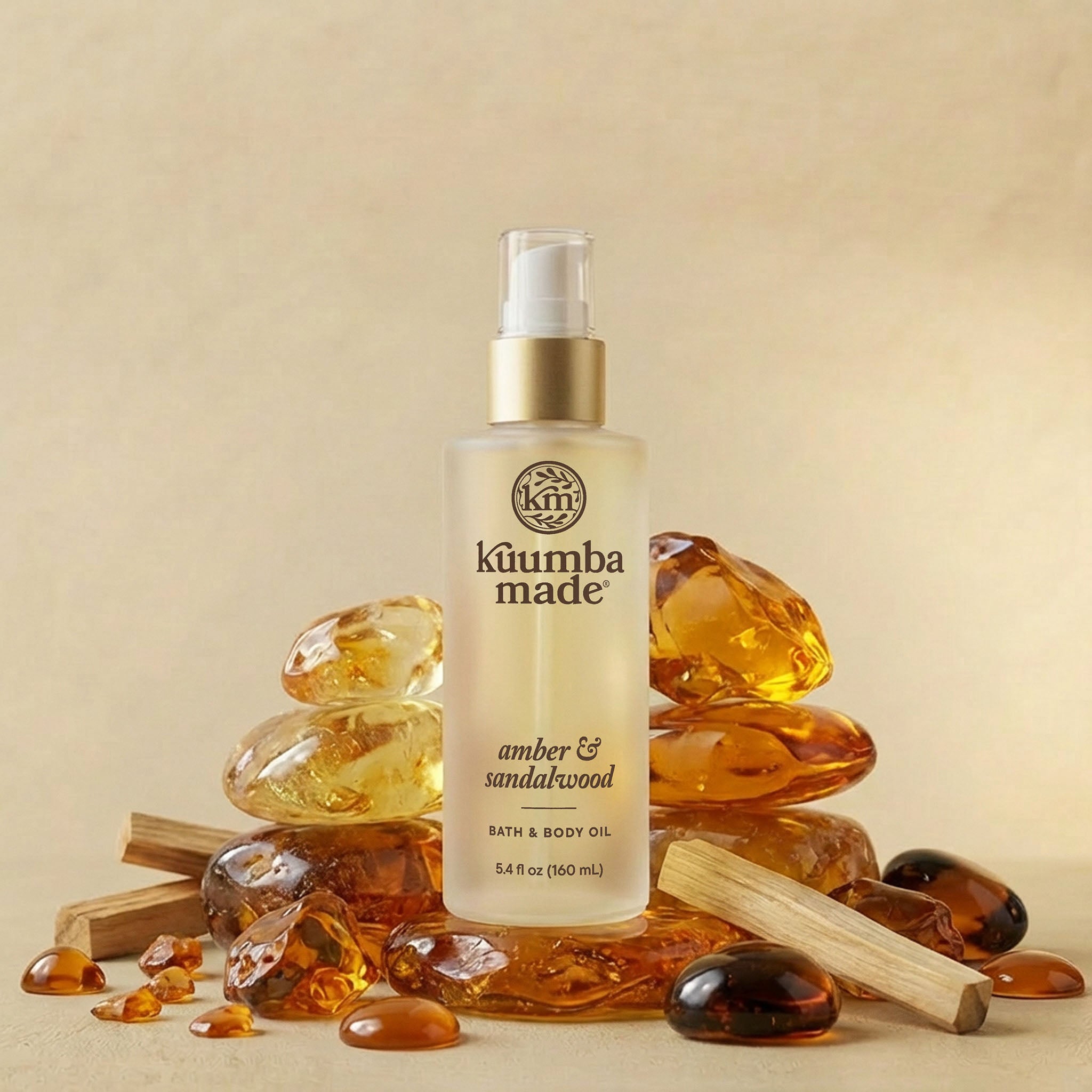 Amber & Sandalwood Body Oil | Kuumba Made